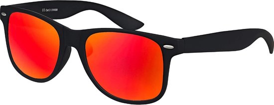 Balinco UV400 CAT 3 CE nerd zonnebril met rubber in retro stijl vintage unisex bril met veer scharnieren