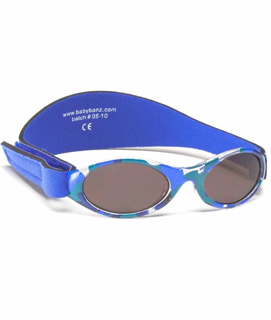 Banz - UV-beschermende zonnebril voor kinderen - Bubzee - Blauw Camo - maat Onesize (2-5yrs) van Banz
