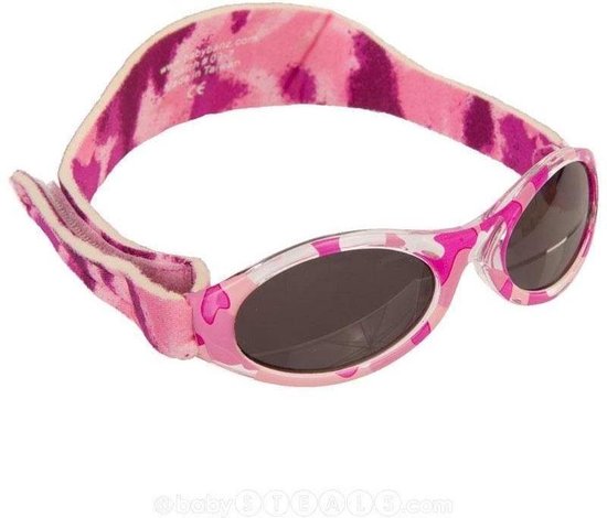 Banz - UV-beschermende zonnebril voor kinderen - Bubzee - Roze Camo - maat Onesize (0-2yrs) van Banz