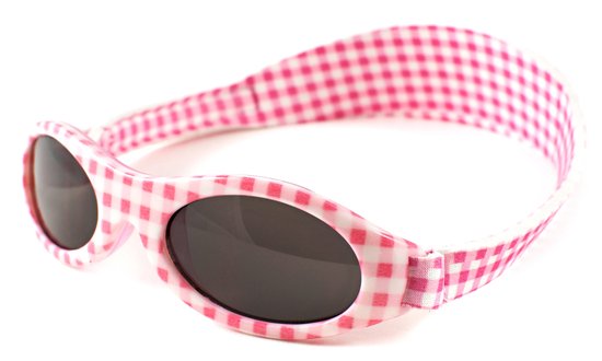 Banz - UV-beschermende zonnebril voor kinderen - Bubzee - Roze geblokt - maat Onesize (2-5yrs) van Merkloos