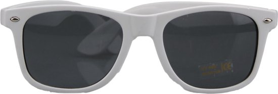 Basic witte zonnebril / Volwassenen / UV-400 / Unisex / De Weekactie van Basi