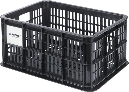 Basil fietskrat MIK S, 17.5L, gerecycled kunststof, black van Basi