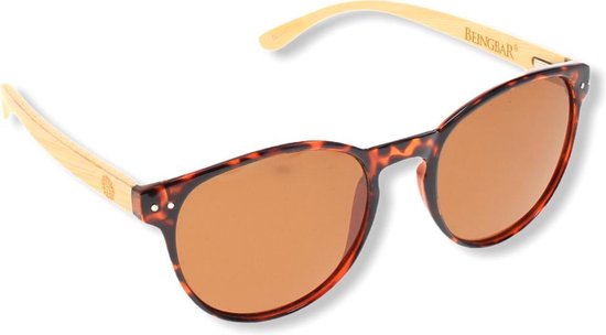 BEINGBAR Eyewear "Model 10" Sustainable Bamboo Sunglasses van BEINGBAR