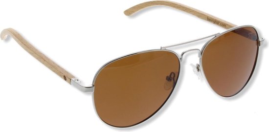 BEINGBAR Eyewear "Model 3" Sustainable Bamboo Sunglasses van BEINGBAR