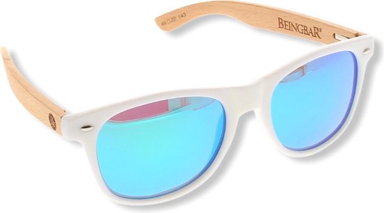 BEINGBAR Eyewear "Model 32" Sustainable Bamboo Sunglasses van BEINGBAR