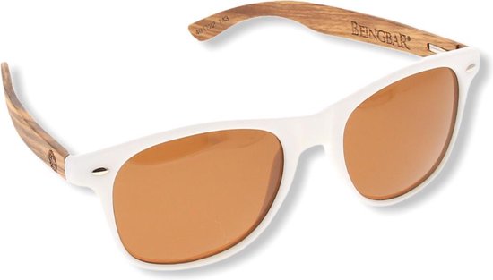 BEINGBAR Eyewear "Model 33" Sustainable Bamboo Sunglasses van BEINGBAR