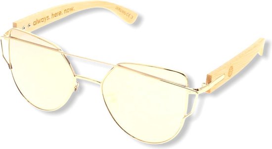 BEINGBAR Eyewear "Model 7" Sustainable Bamboo Sunglasses van BEINGBAR