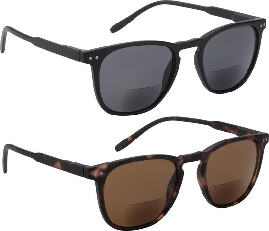 Bifocale Zonnebril - Leesbril Zonnebril - Zon Lezen - Veerscharnieren - 158 x 62 x 39 cm - Zwart van Merkloos