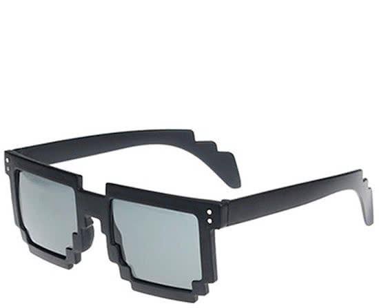 Bit Pixel / Deal With It / Thug life - Zonnebril - Unisex - Zwart van Pixelverse