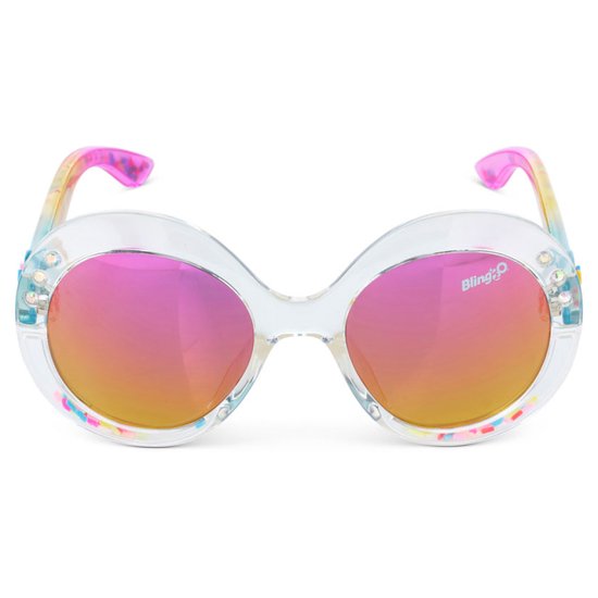 Bling2o ZONNEBRIL: GLASS BEACH - Sprinkle Sunrise, siliconen, 100% UV bescherming, in doorzichtige bewaardoos, 3+ van Bling2o