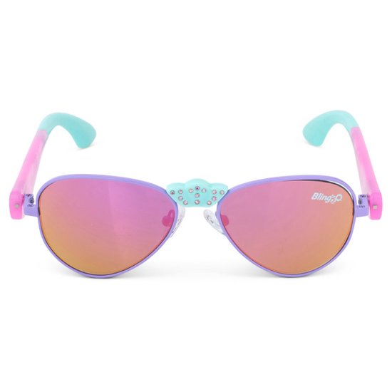 Bling2o ZONNEBRIL: HAMPTON BEACH - Suntan Turquoise, siliconen, 100% UV bescherming, in doorzichtige bewaardoos, 3+ van Bling2o