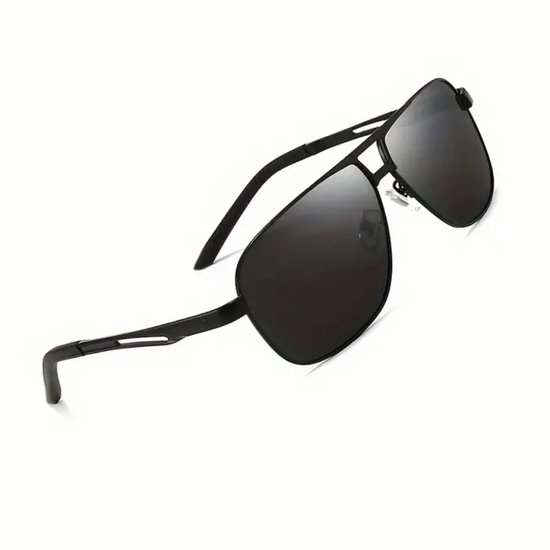 Bovista Polarizerende Zonnebril Voor Heren - Piloten Zonnenbrillen - Zonnenbril - Sun Glasses - Sunglasses - Techno Bril - Rave & Festival - Premium Quality - Zwart van Bovista