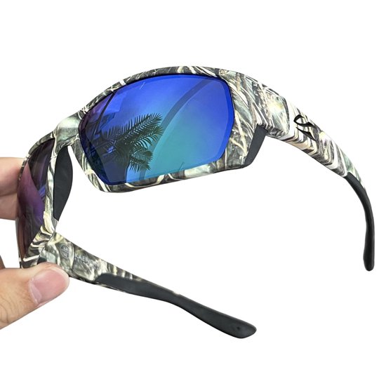 Bovista Polarizerende Zonnebril Voor Heren - Zonnenbrillen - Zonnenbril - Sun Glasses - Sunglasses - Techno Bril - Rave & Festival - Premium Quality - Camouflage van Bovista