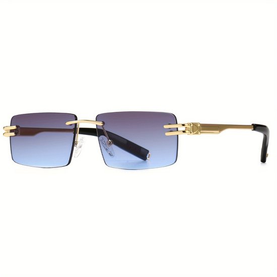 Bovista Zonnebril Voor Dames & Heren - Zonnenbrillen - Zonnenbril - Sun Glasses - Sunglasses - Techno Bril - Rave & Festival - Premium Quality - Grijs/Blauw van Bovista