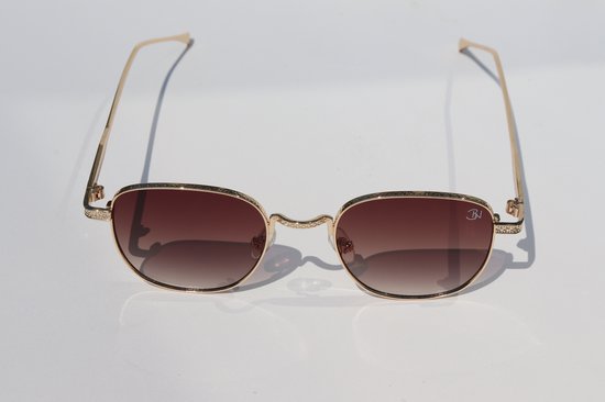 BRANDNEW zonnebril - Gold Red - unisex - festival pilotenbril vintage van BRA