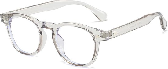 Bril met blauwlichtfilter, ronde bril voor dames en heren, kleine ronde bril, zonder sterkte, retro, anti-blauw licht, ronde computerbril, nerdbril, decoratieve bril