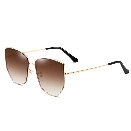 BUGOLINI® Amilya - Designer Zonnebril Voor Dames - UV400 - Gold / Light Coffee van BUGOLINI