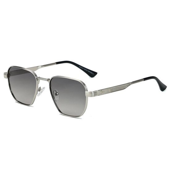 BUGOLINI Calisto - Gepolariseerde Zonnebril voor Mannen - Met UV400-bescherming - Anti Slip Pootjes - Luxe Bril - Zilver van BUGOLINI