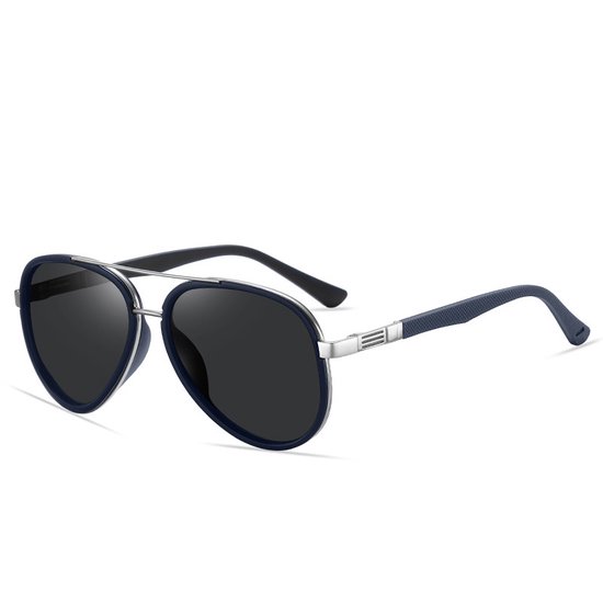 BUGOLINI® Feliks - Designer Zonnebril Voor Heren - Gepolariseerd - UV400 - Silver Blue van BUGOLINI