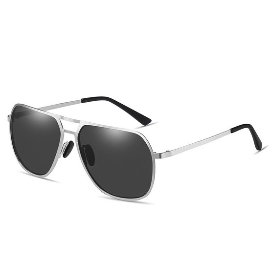 BUGOLINI® Masculinitas - Designer Zonnebril Voor Heren - Gepolariseerd - UV400 - Silvery Grey van BUGOLINI