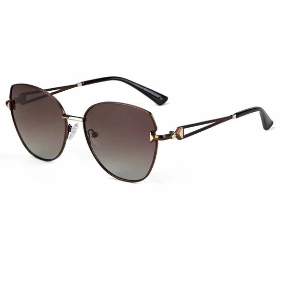 BUGOLINI Talia - Gepolariseerde Zonnebril voor Vrouwen – Met UV400-bescherming – Anti Slip Pootjes – Luxe Bril – Bruin van BUGOLINI
