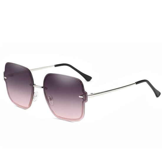 BUGOLINI® Vivia - Designer Zonnebril Voor Dames - UV400 - Silvery / Gradual Purple Pink van BUGOLINI