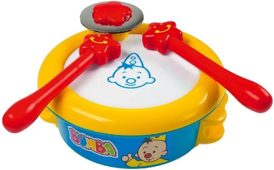 Bumba speelgoedinstrument - trommel - met bekken & twee trommelstokjes van Bumba