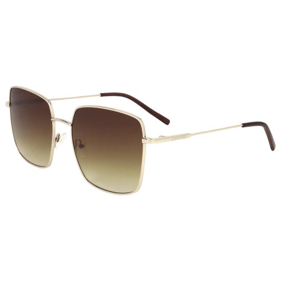 Calvin Klein CK22121S 714 Zonnebril - Dames - Goudkleurig van Calvin Klein
