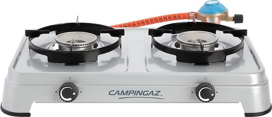 Campingaz Camping Cook CV Camping Kooktoestel - kampeer kooktoestel 2 pits - 2x 1800 Watt - zilvergrijs van Campingaz