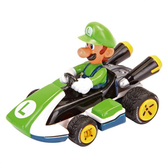 Carrera Speelgoedvoertuig - P-S Mario Kart -Luigi - Pull-Back Terugtrekauto van Carrera