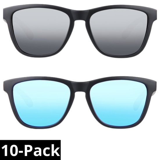 Cartel Wear 10-pack Zonnebril heren - zonnebril dames - Unisex - Gepolariseerd - UV400 van Cartel Wear