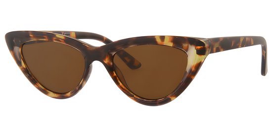 Cat Eye Zonnebril Dames – Tortoise Bruin – Retro Fashion – UV400 Bescherming – Vintage Zomerbril van Pixeldonkey