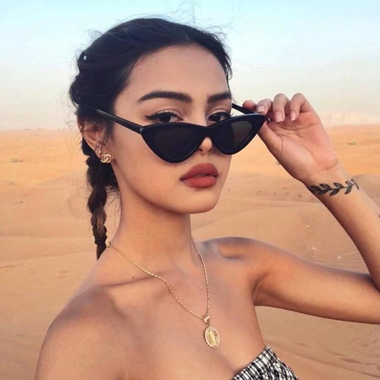 Cat Eye Zonnebrillen - Cat Eye Sunglasses - Zwart/Black van Cat