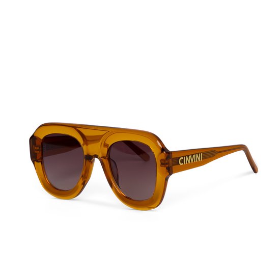 CINVINI - Aviator Zonnebril - Oranje - Unisex - UV400 - Piloot van Merkloos