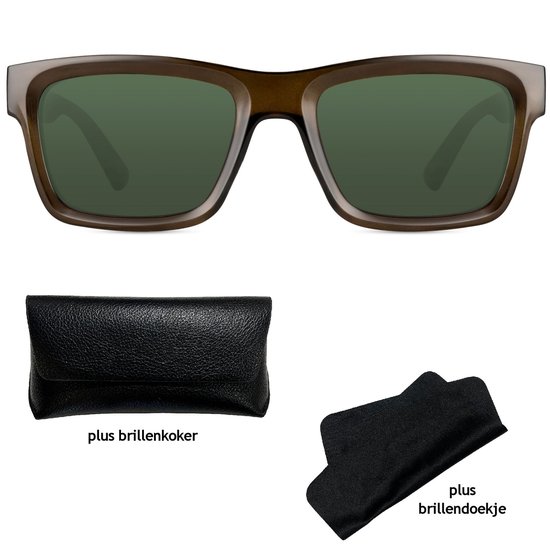 CL SunShades Maurits - Heren Zonnebril -Geleverd in stevige Brillenkoker - Bruin van CL SunShades