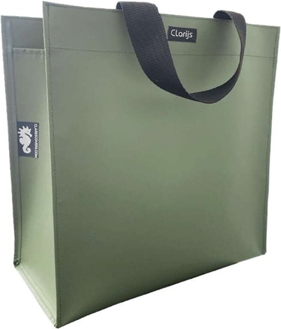 Clarijs shoppertas PVC 23L matt olijf van CLA