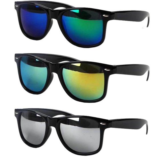 Classic Zonnebrillen Unisex - 3 stuks - Zwart Frame van CLA