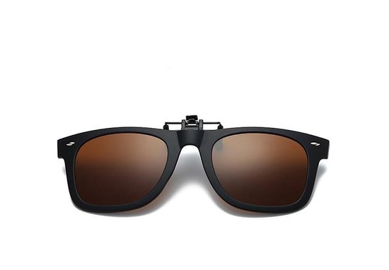 Clip on Polariserende Zonnebril - Gepolariseerde Clip on Voorzet Zonnebril - Bruin van ProVision️