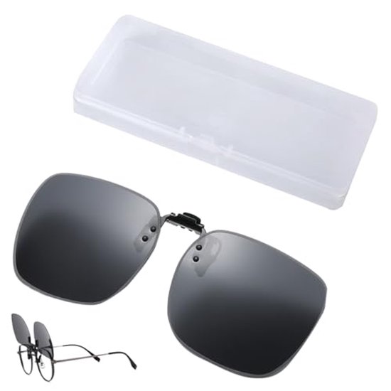 Clip-on zonnebril met gepolariseerde glazen voor heren en dames – Perfect voor autorijden en buitengebruik van Merkloos