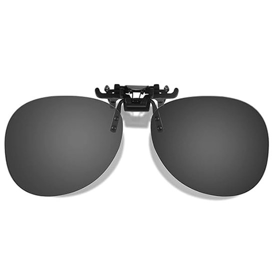 Clip-on zonnebril - Pilotenbril - Overzetzonnebrillen - Gepolariseerd - Opklapbaar - Zwart van Melor