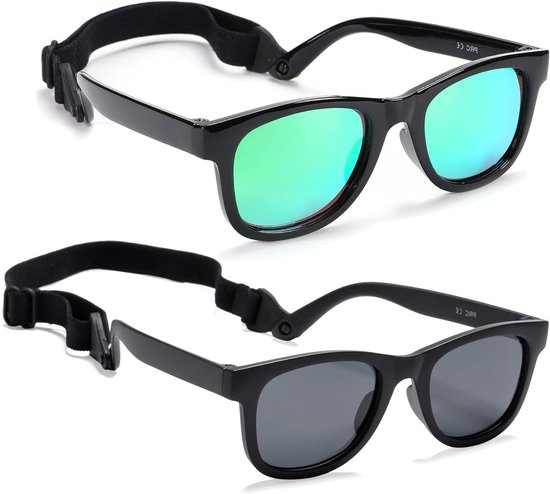 COASION Children's Polarised Sunglasses UV400 Protection Silicone Frame with Sunglasses for 0-24 Months van Merkloos