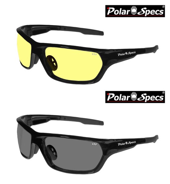 Combinatievoordeel Polar Specs® Polariserende Nachtbril + Polariserende Cat.3 Zonnebril Atmosphere PS9025 – Zwart – Polariserend – Medium – Unisex van Polar Specs