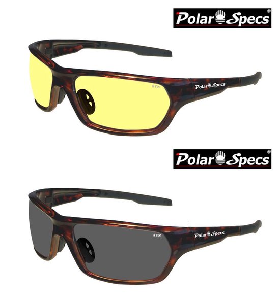 Combinatievoordeel Polar Specs® Polariserende Nachtbril + Polariserende Zonnebril Atmosphere PS9025 – Tortoise Brown – Polarized Black – Medium van Atmosphere