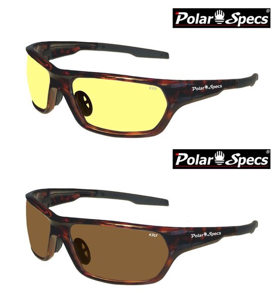Combinatievoordeel Polar Specs® Polariserende Nachtbril + Polariserende Zonnebril Atmosphere PS9025 – Tortoise Brown – Polarized Brown – Medium van Atmosphere
