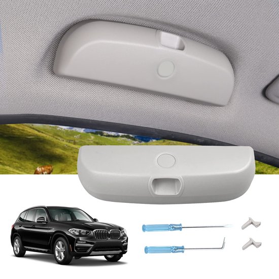 Compatibel met BMW X1 X2 X3 X5 1-serie 3-serie 5-serie 7-serie Auto Zonnebrilhouder Auto Brillenhouder, Zonnebrilhouderbehuizing Brillenetui Interieur Accessoire, Auto Glasses Case Holder