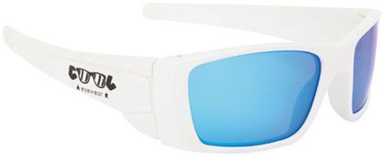 Cool Eyewear Zonnebril Impact Heren Rechthoekig Cat. 3 - Wit - Gepolariseerde Glazen - Drijvend Montuur - UV400 van Cool Eyewear
