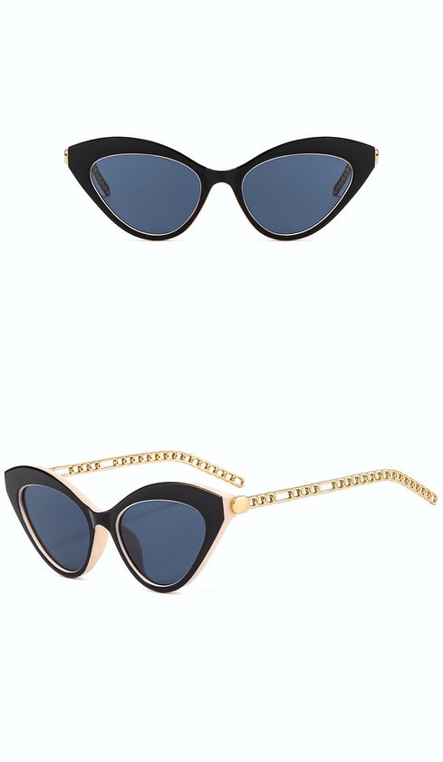 DAEBAK Cat Eye vrouwen zonnebril in kat oog vorm [Black + Beige / Zwart - Grey / Grijs] Katten Festival Cat's dames van DAEBAK
