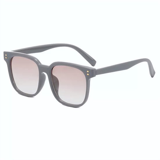DAEBAK Grijze vierkante vintage vrouwen zonnebrillen - Grote zonnebril in vierkant vorm [Grey / Grijs] Festival Sunglasses van DAEBAK