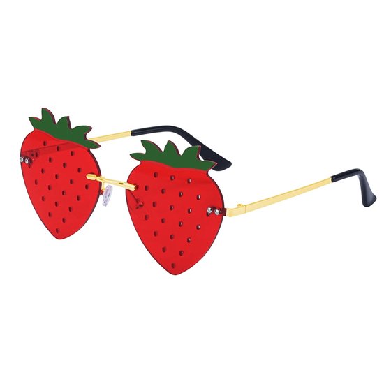 Dailygoods - Aardbeien Zonnebril voor Dames met UV400 Bescherming