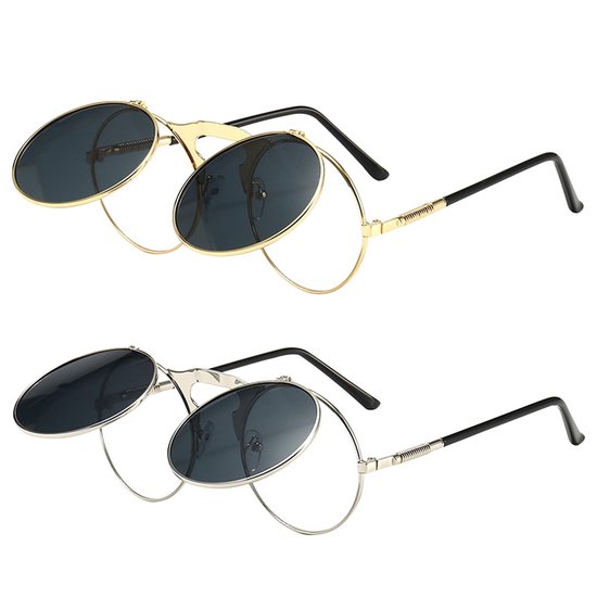 Dailygoods - Flip Up Steampunk Zonnebril met UV400 Bescherming